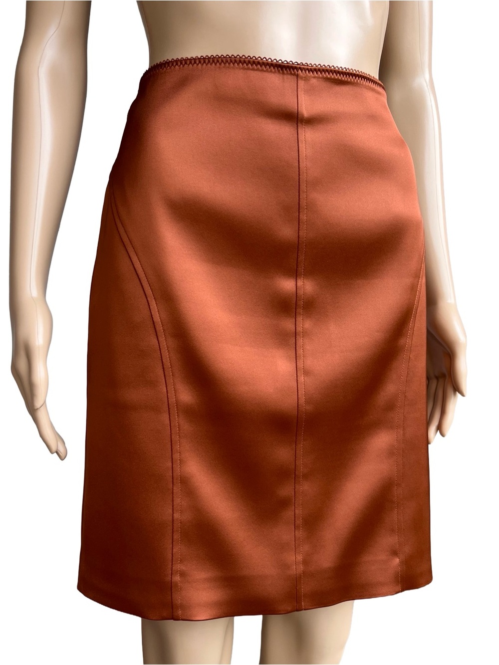 Wilfred Aritzia Copper Satin High Rise Mini Skirt 6